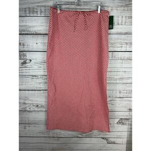 Wild Fable Red Gingham Midi Skirt Prairie New Large Modest Cotton Milkmaid